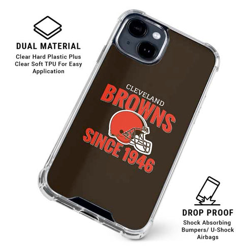 NFL Cleveland Browns Helmet iPhone 15 Clear Case