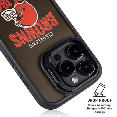 NFL Cleveland Browns Helmet iPhone 15 Pro Kickstand Case