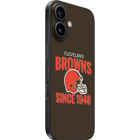 NFL Cleveland Browns Helmet iPhone 16 Plus Skin