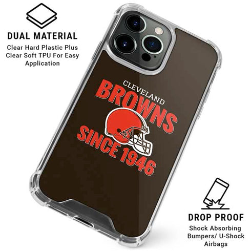 NFL Cleveland Browns Helmet iPhone 16 Pro Clear Case