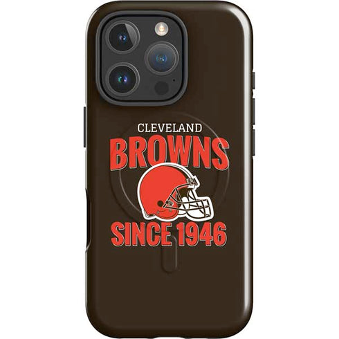 NFL Cleveland Browns Helmet iPhone 16 Pro Magsafe Impact Case