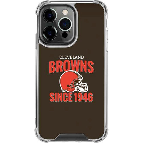 NFL Cleveland Browns Helmet iPhone 16 Pro Max Clear Case