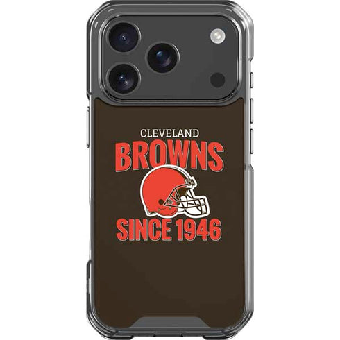 NFL Cleveland Browns Helmet iPhone 18 Pro Clear Case