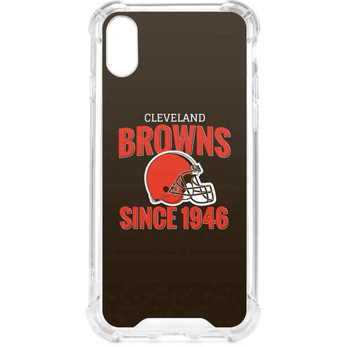 NFL Cleveland Browns Helmet iPhone XS Clear Case