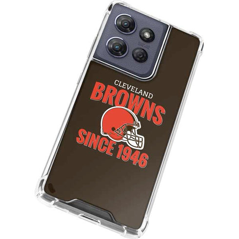 NFL Cleveland Browns Helmet Moto G Play 5G (2025) Clear Case