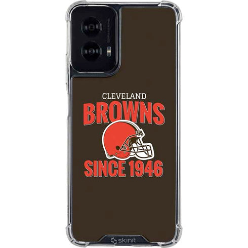 NFL Cleveland Browns Helmet Moto G Power 5G (2024) Clear Case