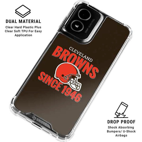 NFL Cleveland Browns Helmet Moto G Power 5G (2024) Clear Case