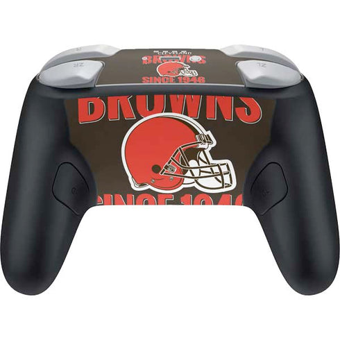 NFL Cleveland Browns Helmet Nintendo Switch 2 (2025) Pro Controller Skin