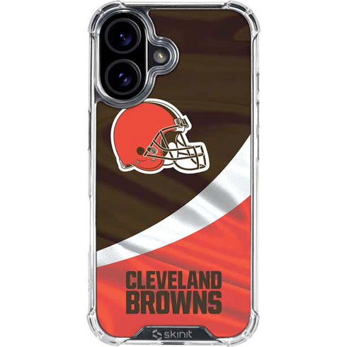 NFL Cleveland Browns iPhone 16 Plus Clear Case