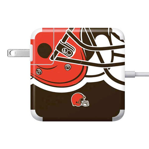 NFL Cleveland Browns Large Logo 85W Power Adapter (15 and 17 inch MacBook Pro Charger) Skin