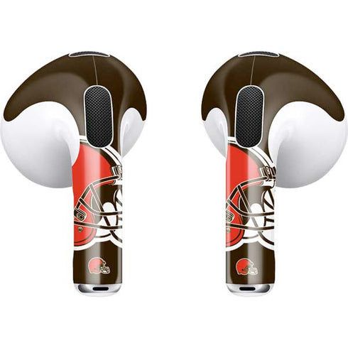 NFL Cleveland Browns Large Logo Apple AirPods (3rd Gen 2021) Skin
