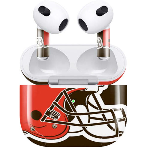 NFL Cleveland Browns Large Logo Apple AirPods (3rd Gen 2021) Skin