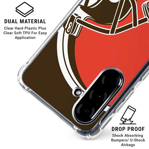 NFL Cleveland Browns Large Logo Galaxy A36 5G Clear Case