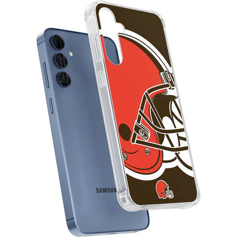 NFL Cleveland Browns Large Logo Galaxy A55 5G Clear Case