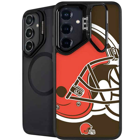NFL Cleveland Browns Large Logo Galaxy S25 Plus Kickstand Case