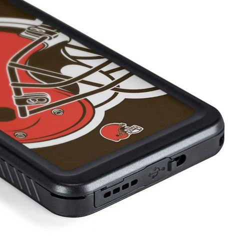 NFL Cleveland Browns Large Logo Galaxy S24 Waterproof Case