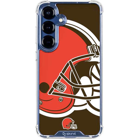 NFL Cleveland Browns Large Logo Galaxy S25 Plus Clear Case