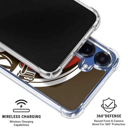 NFL Cleveland Browns Large Logo Galaxy S25 Plus Clear Case