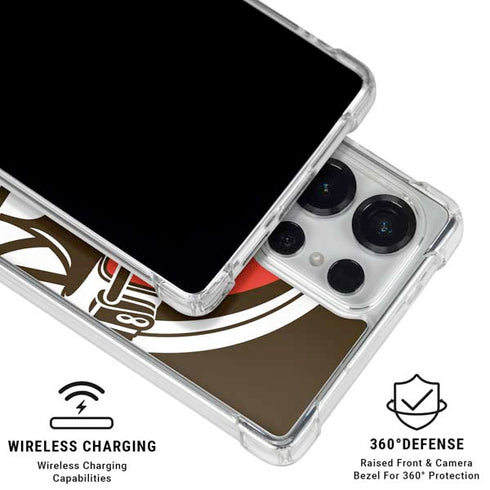 NFL Cleveland Browns Large Logo Galaxy S25 Ultra Clear Case