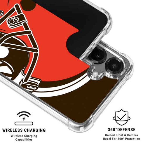 NFL Cleveland Browns Large Logo Galaxy S26 Clear Case