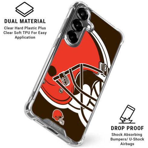 NFL Cleveland Browns Large Logo Galaxy S26 Clear Case