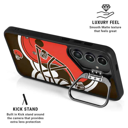 NFL Cleveland Browns Large Logo Galaxy S26 Plus Kickstand Case