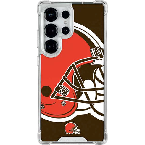 NFL Cleveland Browns Large Logo Galaxy S26 Ultra Clear Case