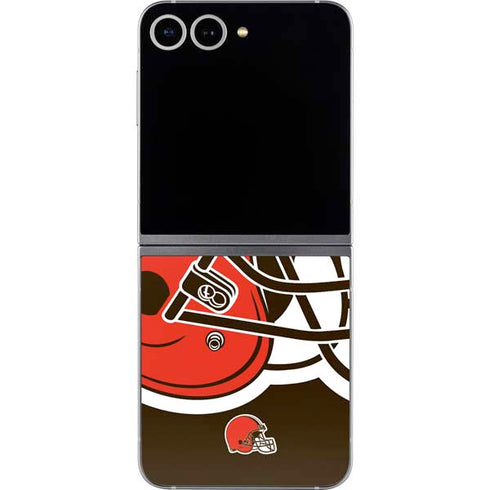 NFL Cleveland Browns Large Logo Galaxy Z Flip6 Skin