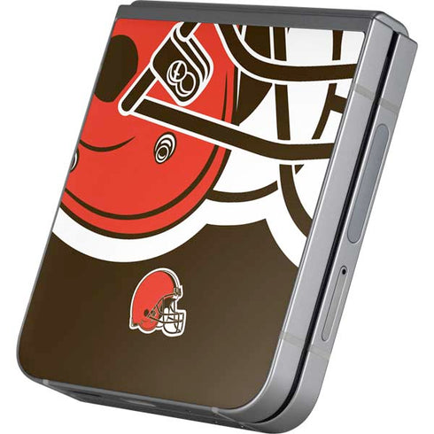 NFL Cleveland Browns Large Logo Galaxy Z Flip6 Skin