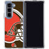NFL Cleveland Browns Large Logo Galaxy Z Fold5 5G Clear Case