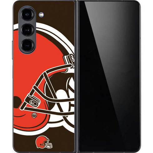 NFL Cleveland Browns Large Logo Galaxy Z Fold5 5G Skin
