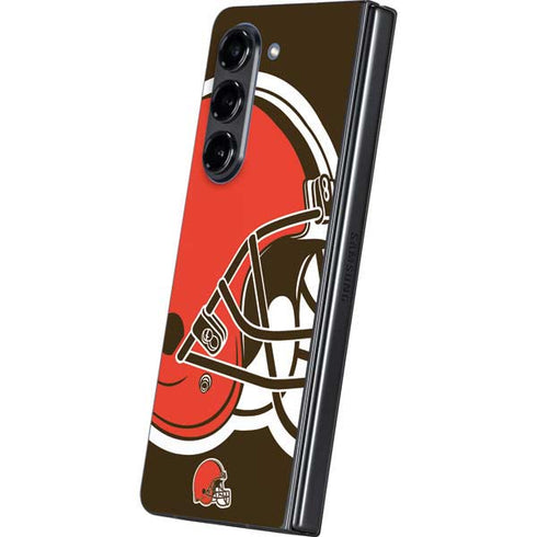 NFL Cleveland Browns Large Logo Galaxy Z Fold5 5G Skin