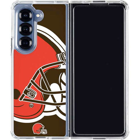 NFL Cleveland Browns Large Logo Galaxy Z Fold6 Clear Case