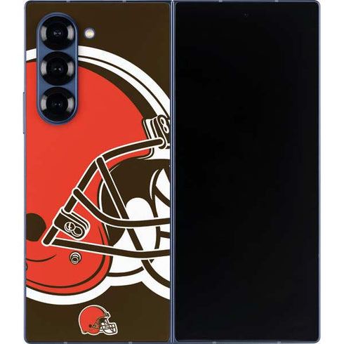 NFL Cleveland Browns Large Logo Galaxy Z Fold6 Skin