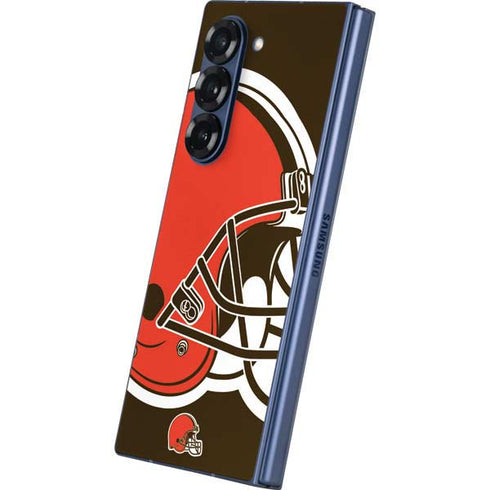 NFL Cleveland Browns Large Logo Galaxy Z Fold6 Skin