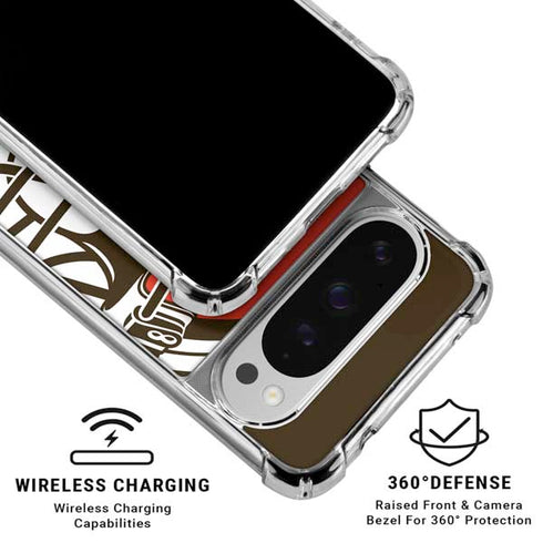 NFL Cleveland Browns Large Logo Google Pixel 10 Pro XL Clear Case
