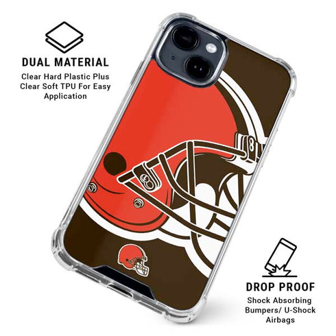 NFL Cleveland Browns Large Logo iPhone 15 Clear Case