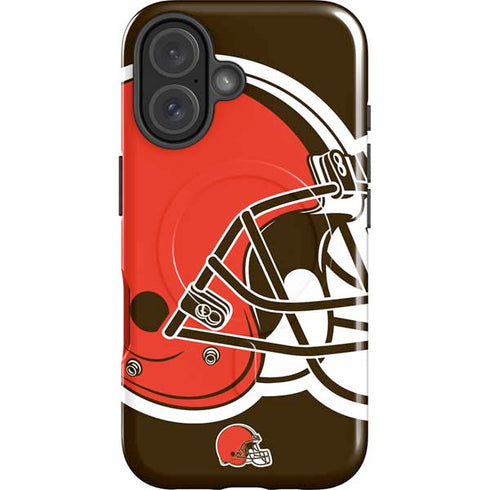 NFL Cleveland Browns Large Logo iPhone 16 Magsafe Impact Case