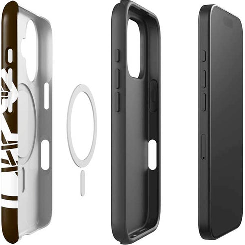 NFL Cleveland Browns Large Logo iPhone 16 Plus Magsafe Impact Case