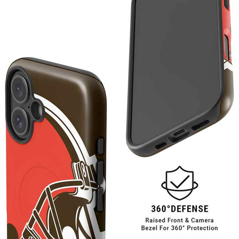 NFL Cleveland Browns Large Logo iPhone 16 Plus Magsafe Impact Case