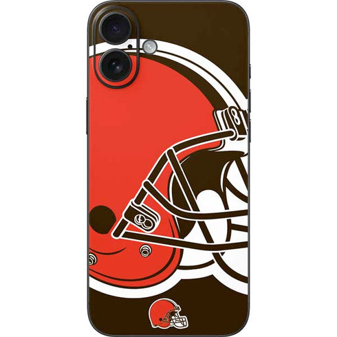 NFL Cleveland Browns Large Logo iPhone 16 Plus Skin