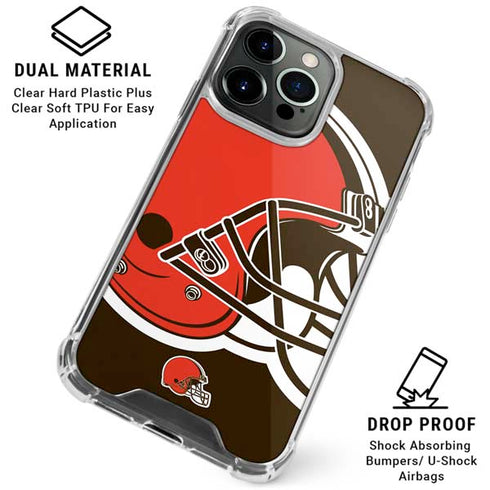 NFL Cleveland Browns Large Logo iPhone 16 Pro Max Clear Case