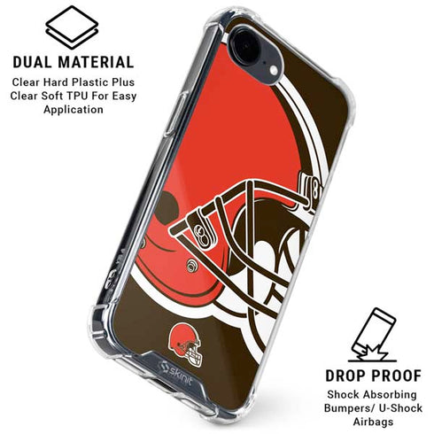 NFL Cleveland Browns Large Logo iPhone 16e Clear Case