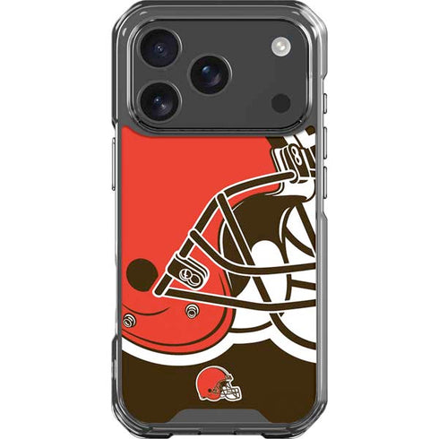 NFL Cleveland Browns Large Logo iPhone 18 Pro Clear Case