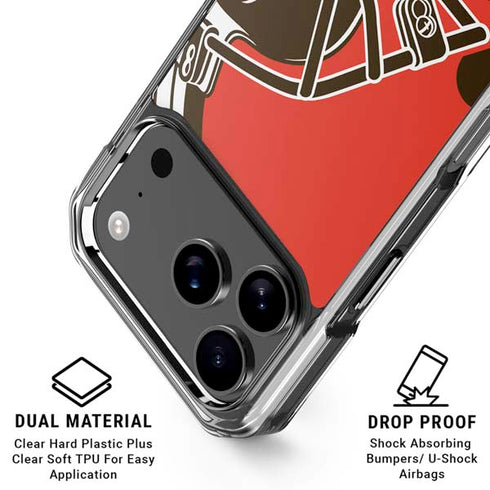 NFL Cleveland Browns Large Logo iPhone 18 Pro Clear Case