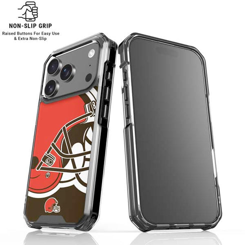 NFL Cleveland Browns Large Logo iPhone 18 Pro Clear Case