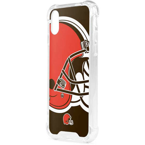 NFL Cleveland Browns Large Logo iPhone XS Clear Case
