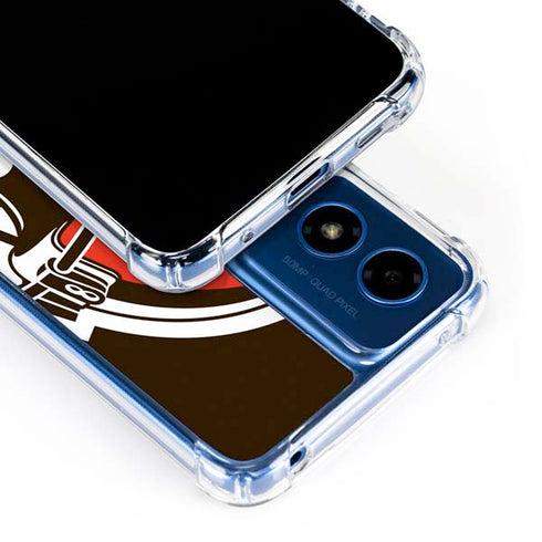 NFL Cleveland Browns Large Logo Moto G 5G (2024) Clear Case