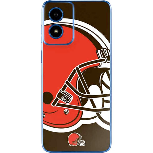 NFL Cleveland Browns Large Logo Moto G Play 4G (2024) Skin