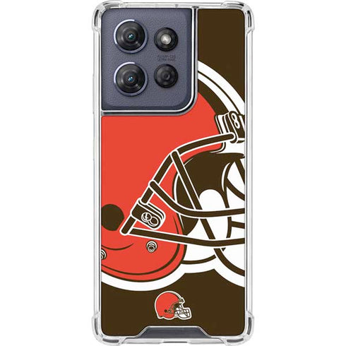 NFL Cleveland Browns Large Logo Moto G Play 5G (2025) Clear Case
